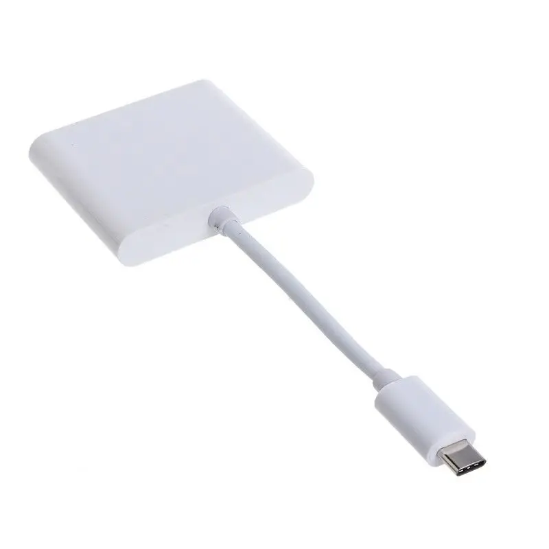 Белый Тип C на HDMI USB-C многопортовый цифровой av-адаптер AV кабель адаптер для Apple MacBook samsung Galaxy Android кабель-Переходник USB C на HDMI AV адаптер plug and play