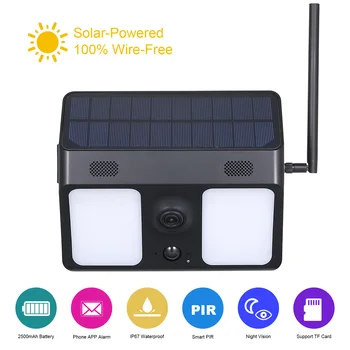 

IP67 Waterproof Solar Powered Bat-tery Security Camera 1080P Motion Sensor Wall Light Surveillance Camera for Garden Patio Yard