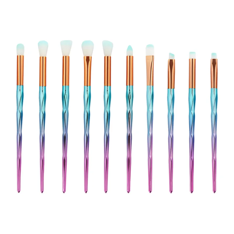 10pcs Blue Pink SinSo набор кистей для макияжа 10/20/21 шт. тени для век основа для макияжа лица Косметическая пудра подводка для глаз, бровей, губ и на нашем сайте! кисти для макияжа инструмент набор кисточек для макияжа бровей - Handle Color: 10pcs Blue Pink