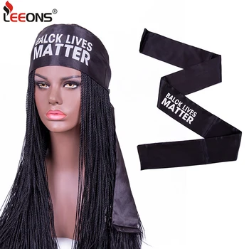 

Leeons Black Lives Matter Satin Edge Scarves For Wigs Satin Scarf For Edges Wig Grip Headband Soft Edge Headband For Women Hair