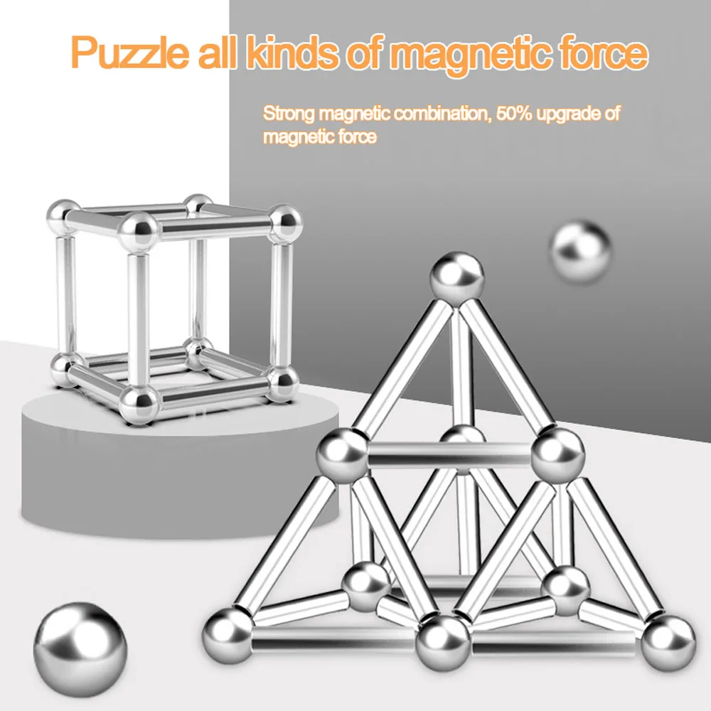 148 шт. магнитные строительные блоки, магнитная игрушка, магнитный стержень, мяч, комбинация, дизайнерская игрушка для взрослых, облегчение давления, тренировка мозга