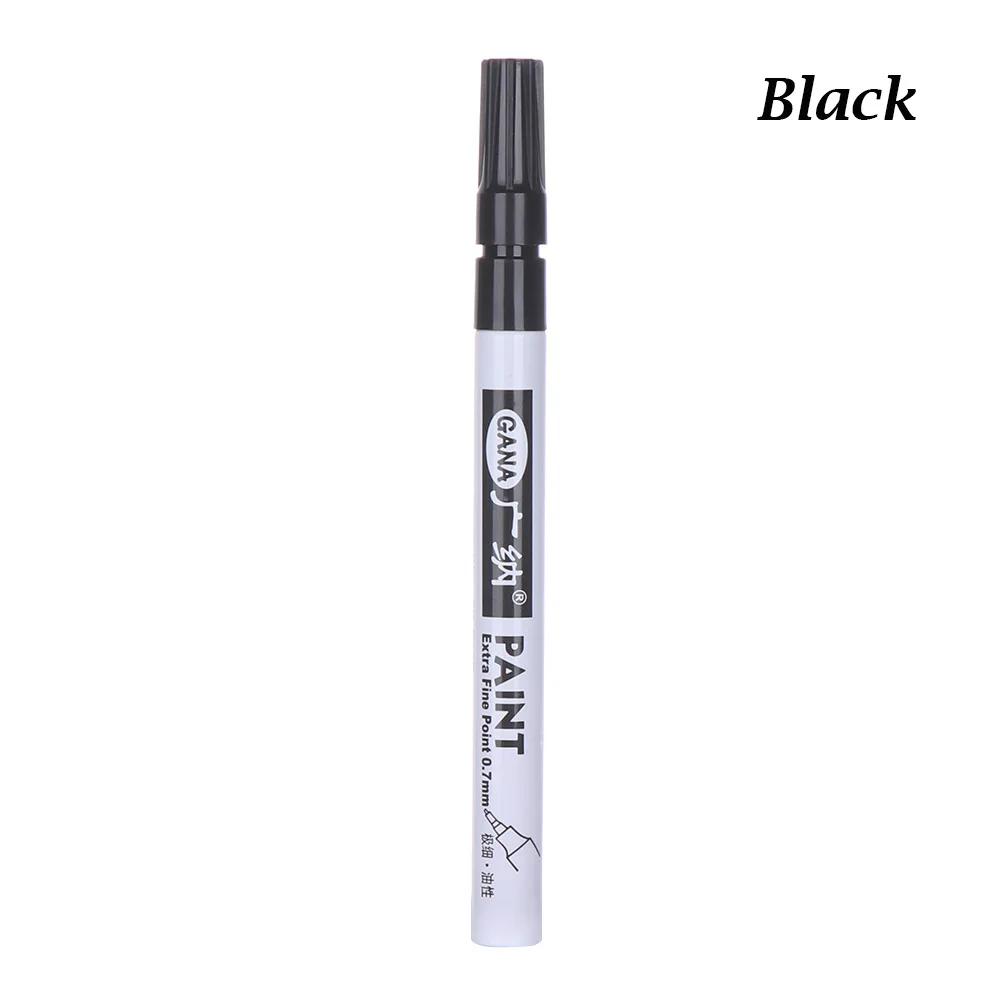 1 PC 0.7mm Metallic Markers Non-toxic Paint Marker Graphic Drawing Permanent Marker Fast Dry DIY Art Marker 8 Colors to Choose - Цвет: Черный