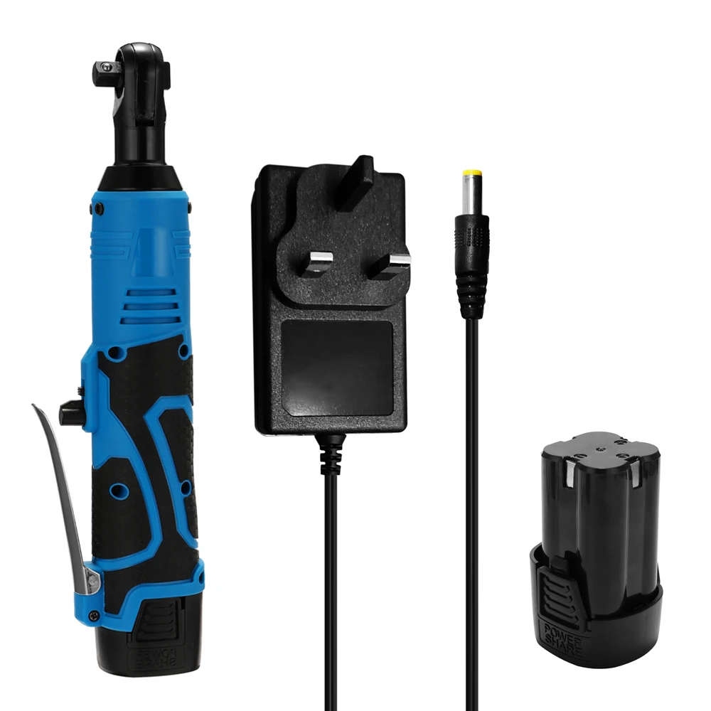 

18V Multifunctional Cordless Rechargeable Electric Wrench 3/8 Inch Right Angle Electric Ratchet Wrenches with LED Light