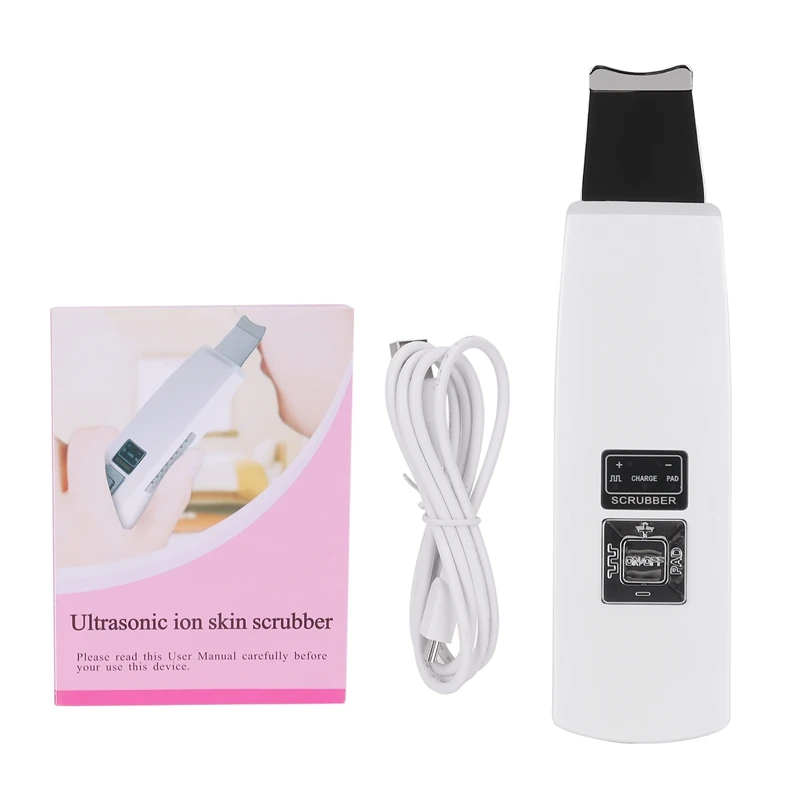Ultrasonic Ion Deep Cleaning Skin Scrubber Peeling Shovel Facial Pore Cleaner Blackhead Remover Face Lifting USB Rechargeable