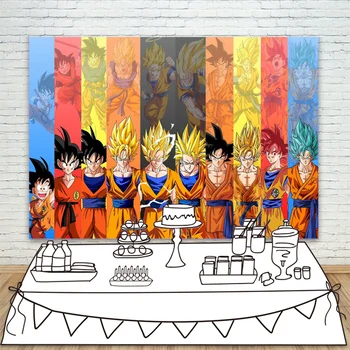 

Dragon Ball Backdrop Poster Party Supplies Photography Kids Birthday Party Boy Baby Shower Background Dessert Cake Table Banner