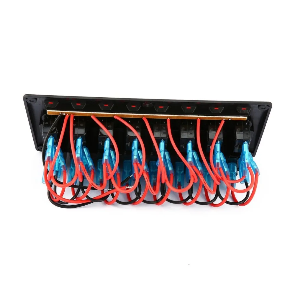 3PIN, 8 банд, светодиодный, для автомобиля, лодки, кулисный переключатель, панель, USB, прикуриватель, вольтметр, автомобильный, светодиодный, для лодки, переключатель, панель