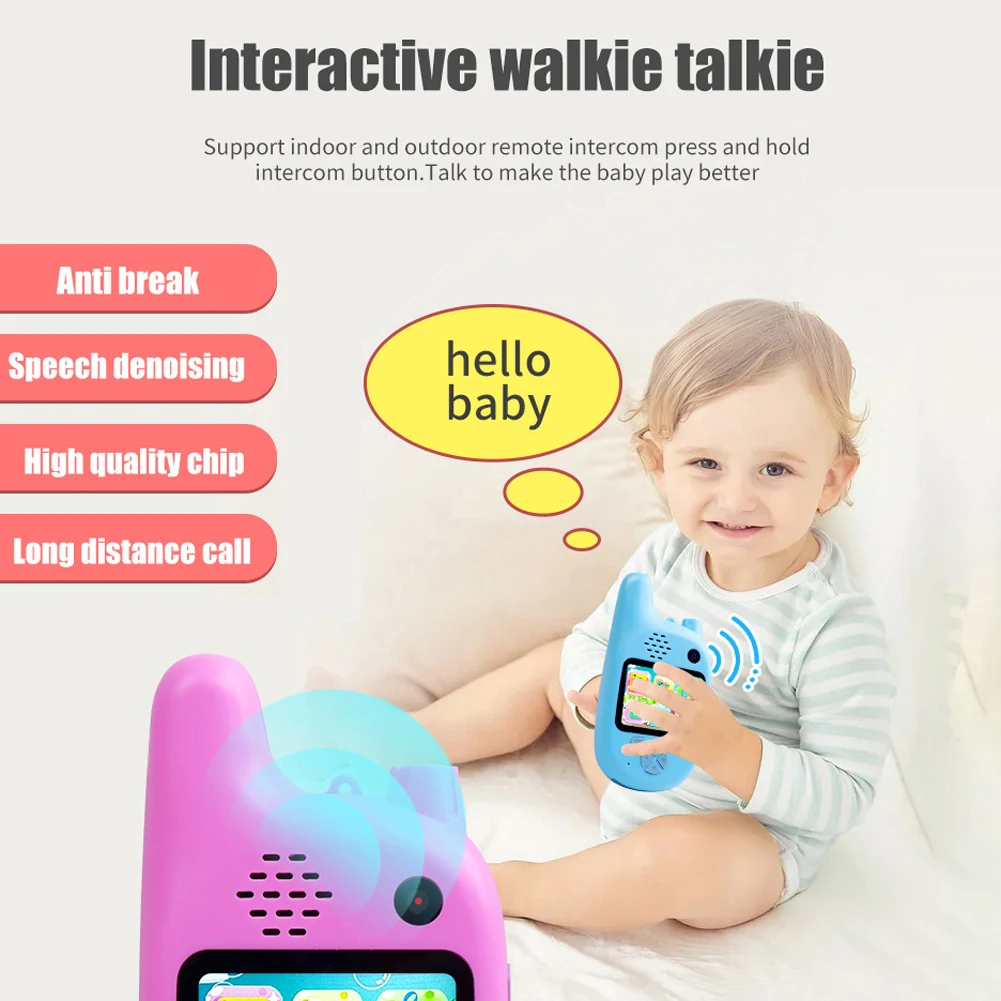 Детский мини-Камера детские развивающие игрушки иди и болтай Walkie Talkie для детей детские подарки на день рождения подарок 2 дюймов Экран цифровой Камера