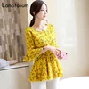 Floral Chiffon Blouse Women Summer Korean Ruffle Peplum Top Ladies 2020 Elegant Plus Size Office Shirt Female Camisas Femininas 3