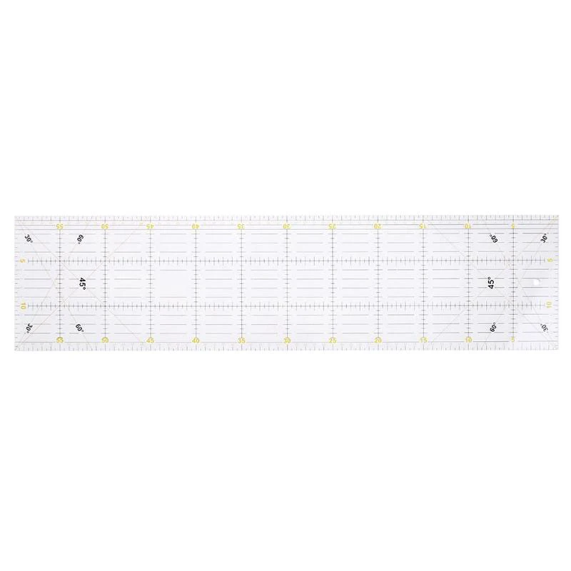 

NEW-Diy Handmade Patchwork Feet Tailor Quilting Tools Acrylic Material 60x15 Cm Patchwork Measuring Ruler Seam Sewing Scale Rule