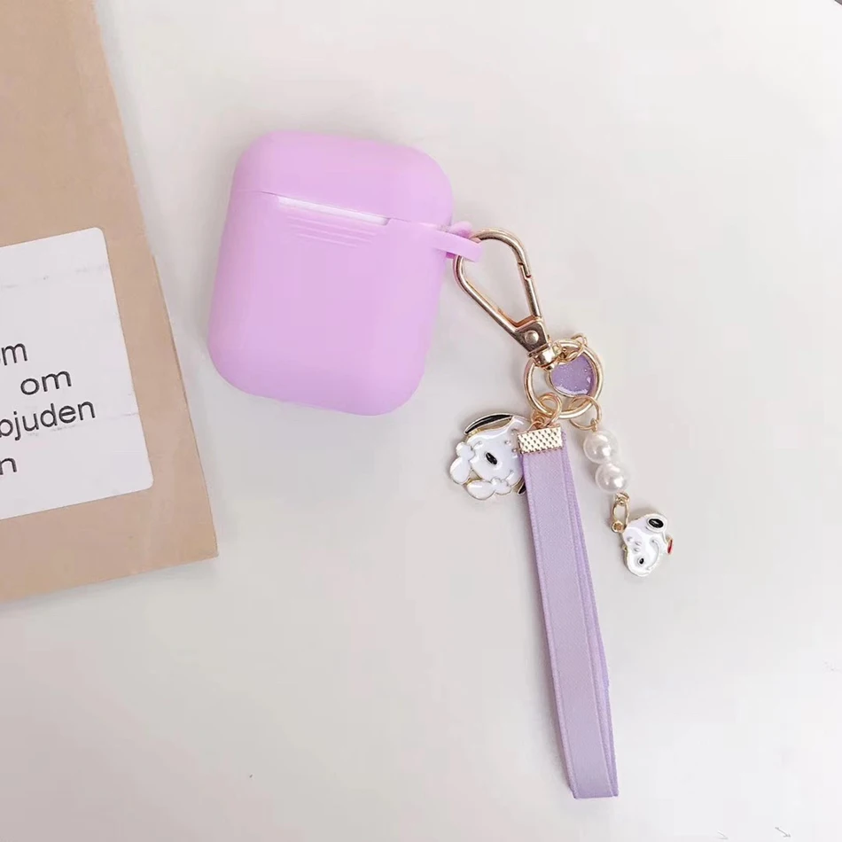 471BU Чехол для наушников AirPods Чехол кожаный роскошный мультяшный чехол для Apple Airpods 2 Чехол компактный чехол для наушников Аксессуары Брелок - Цвет: 471BU
