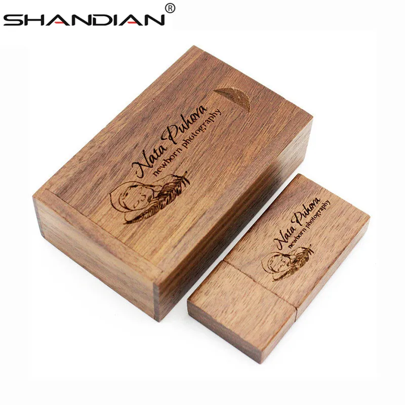 Usb флеш накопитель SHANDIAN деревянный 4/8/16/32/64 ГБ|flash drive memory stick|wooden usbpendrive logo |
