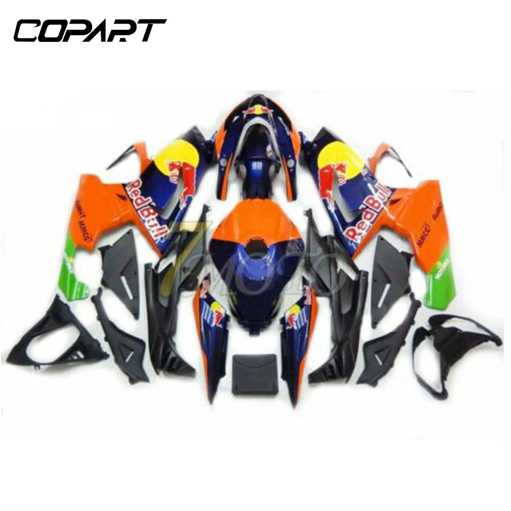 Полный литьевой формы обтекатель панель комплект для Aprilia RS125 2006-2011 оранжевый красный бык