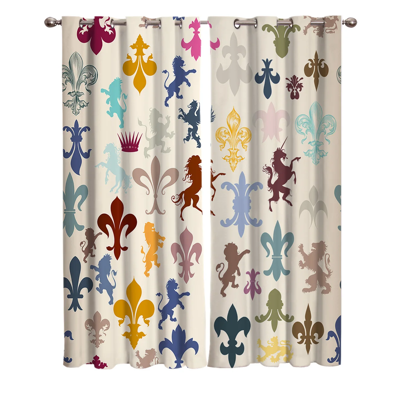 Красочные шторы на окна в стиле древнего барокко с животными занавески для