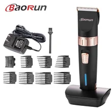 Baorun перезаряжаемые мужские машинки для стрижки волос Регулируемое лезвие триммер для волос Прическа инструмент для стрижки волос с 8 расчески