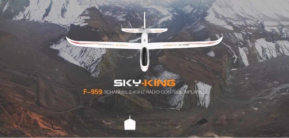 WLtoys F959 Sky King RC самолет 3CH 2,4 GHz перезаряжаемый Li-Po аккумулятор беспроводной пульт дистанционного управления Самолет RC самолет