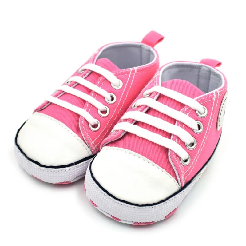 

Cute Newborn Baby Infant Toddler Classic Casual Sports Sneakers Baby Boys Girls First Walkers Shoes Crib Babe Soft Soled Shoe