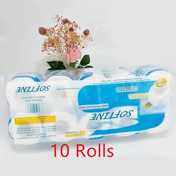 

10 Rolls Three Layer Toilet Tissue Home Bath Toilet Roll Paper Smooth Soft Toilet Paper Skin-friendly Paper Towels 20#39