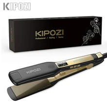 Выпрямитель KIPOZI титановый профессиональный, утюжок с цифровым ЖК-дисплеем, плойка с мгновенным нагревом и двойным напряжением