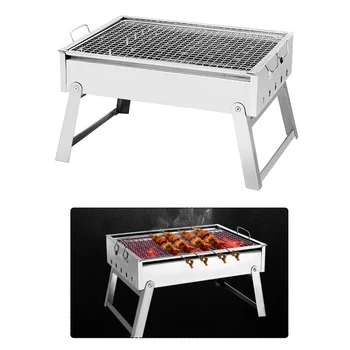

Outdoor Toaster BBQ Stainless Steel Stove Folding Toaster Grill Toast Tray Picnic Cooking Tools Family BBQ Party Accessories