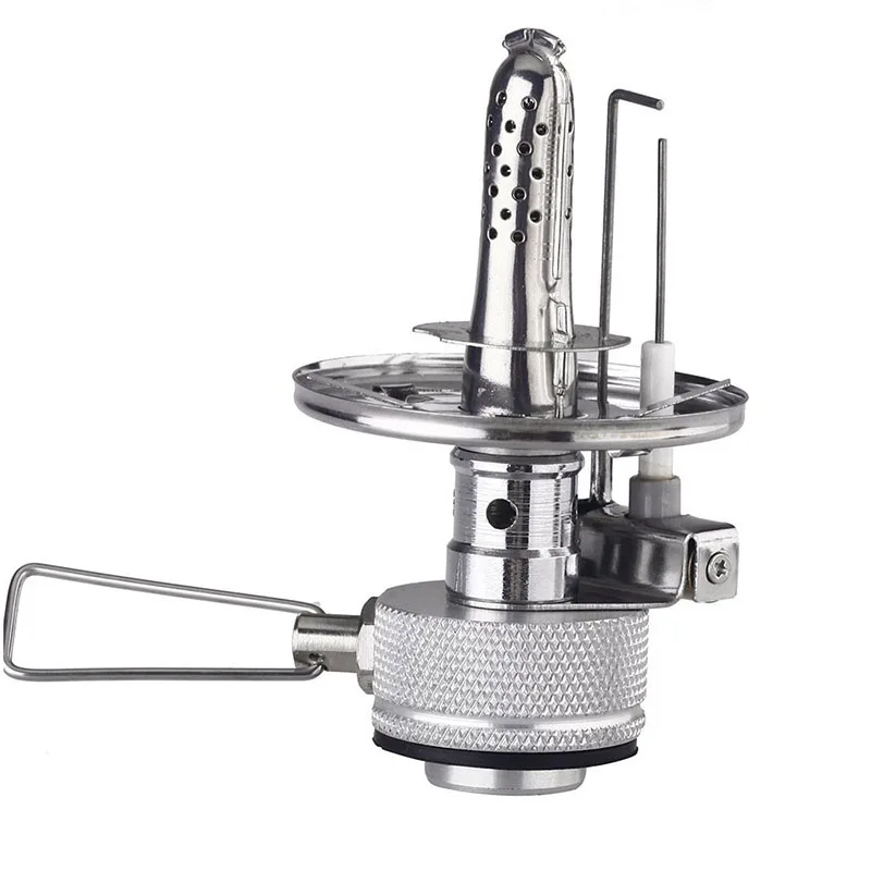 Mini Portable Hanging Camping Lantern Gas Light Tent Lamp Torch Glass Lamp Chimney Butane 80LUX Silver