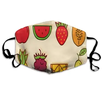 

Dust Mask Fruit Cartoon Art Face Mask Fashion Anti-dust Reusable Cotton Comfy Breathable Mouth Cover Masks for Women Man