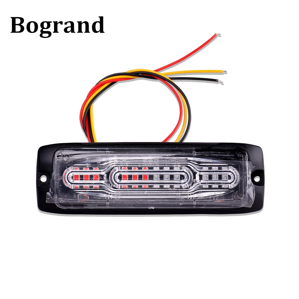 12LED Car Strobe Warning Light Grill Flashing Truck Trailer Beacon Lamp LED Side Signal Breakdown Emergency Lights panic alarm for home