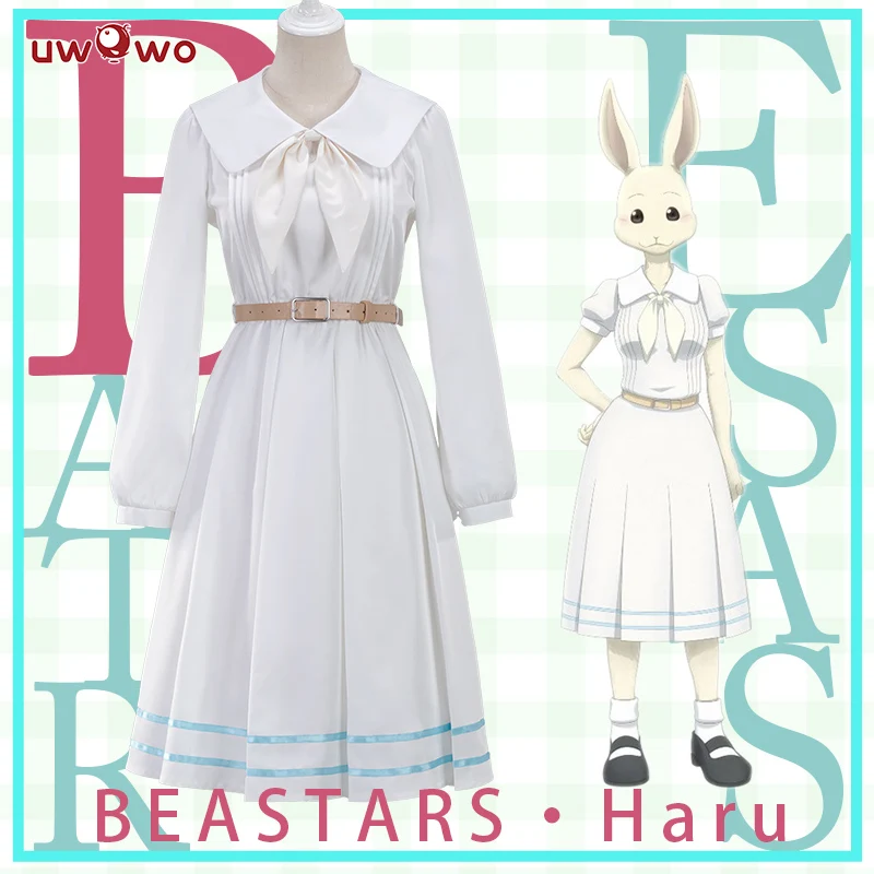 Uwowo Anime BEASTARS Cosplay Haru Wig without Ears Personified Beasts Cute Cosplay Hair Wig