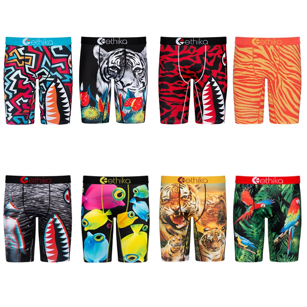 Pantalones cortos de playa para hombre, moda novedosa, con estampado Ethika, para calzoncillos masculinos, novedad de verano, 2021