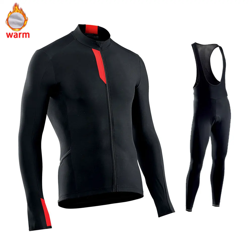

2020 Northwave Keep warm Pro Bike Long Sleeve Cycling Jersey Set Ropa Ciclismo MTB Bike Jersey Uniform Men Outdoor Sport Clothes