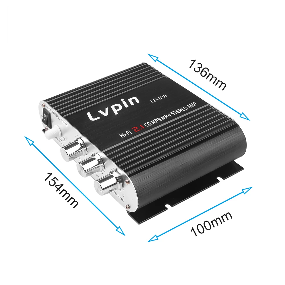 Для LVPIN 12 В 200 Вт мини Hi-Fi стерео усилитель MP3 автомобильный Радио каналы 2 дома супер бас