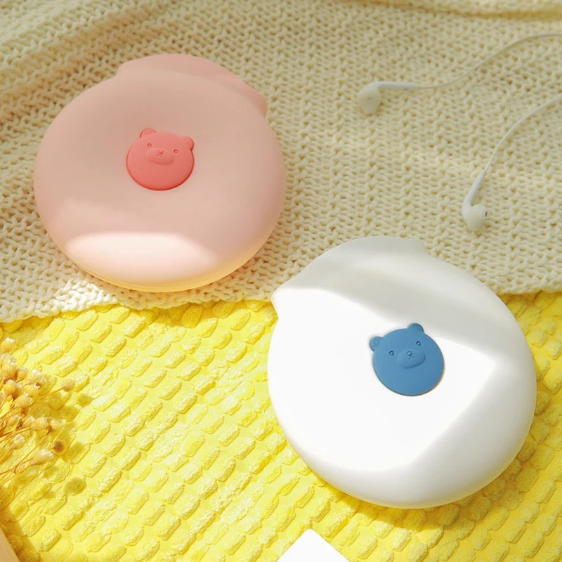 Bear Silicone Hot Water Bottle Cartoon Injection Water Heating Bag Children Students Safety Explosion-Proof Heating Hand Warmers