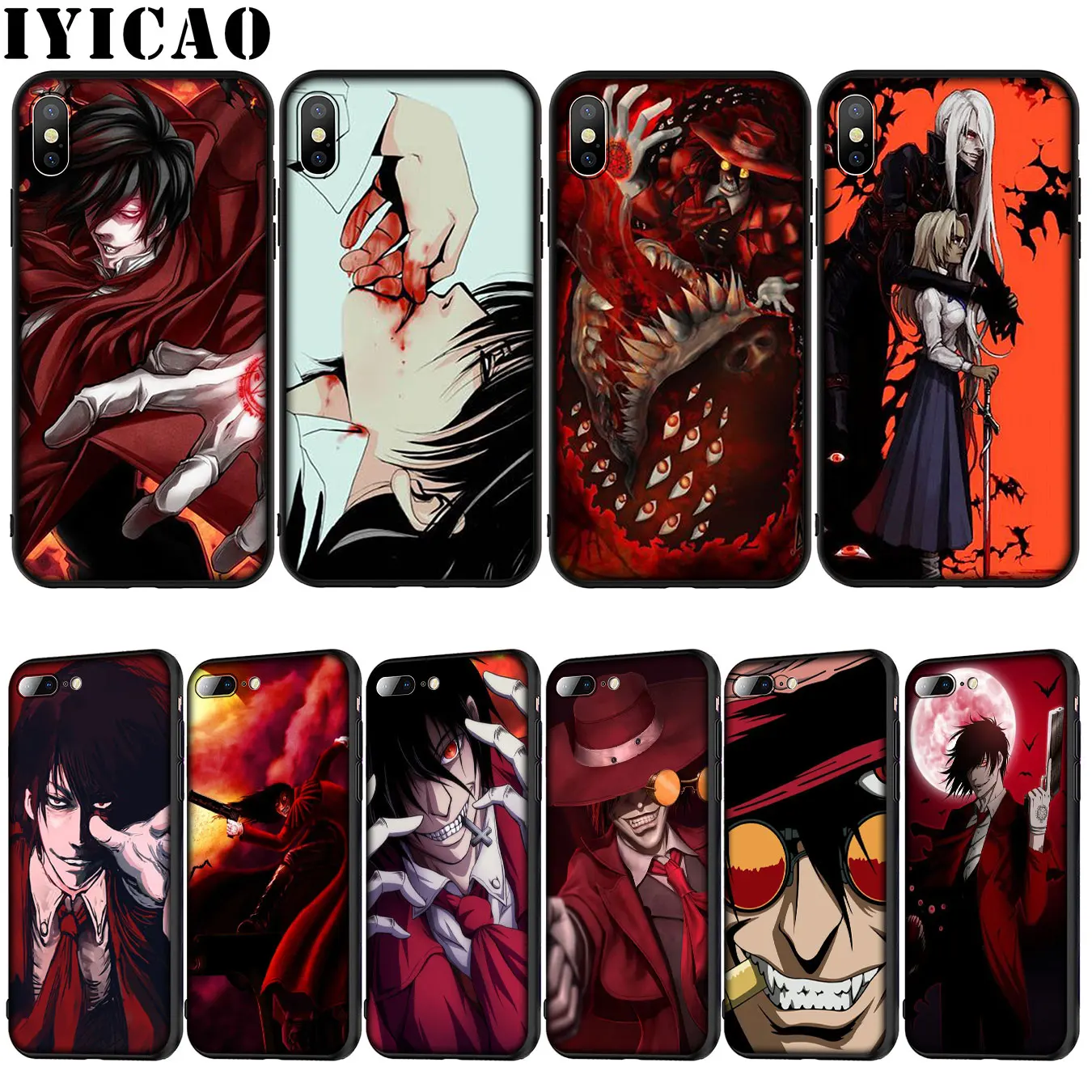 IYICAO аниме Hellsing Алукард Мягкий силиконовый чехол для iPhone 12 мини XR X XS 11 Pro Max 10 6 6S 7 8