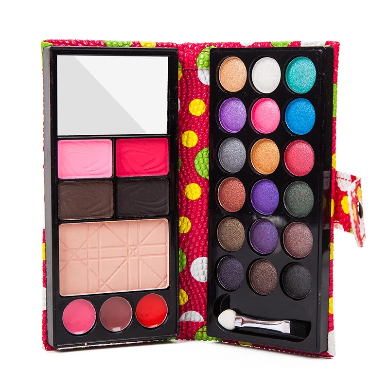 Professional 26 Colors Eyeshadow Pallete Wallet Shape Matte Blush Eyebrow Powder Makeup Palette With Brush Lipstick Kit | Красота и