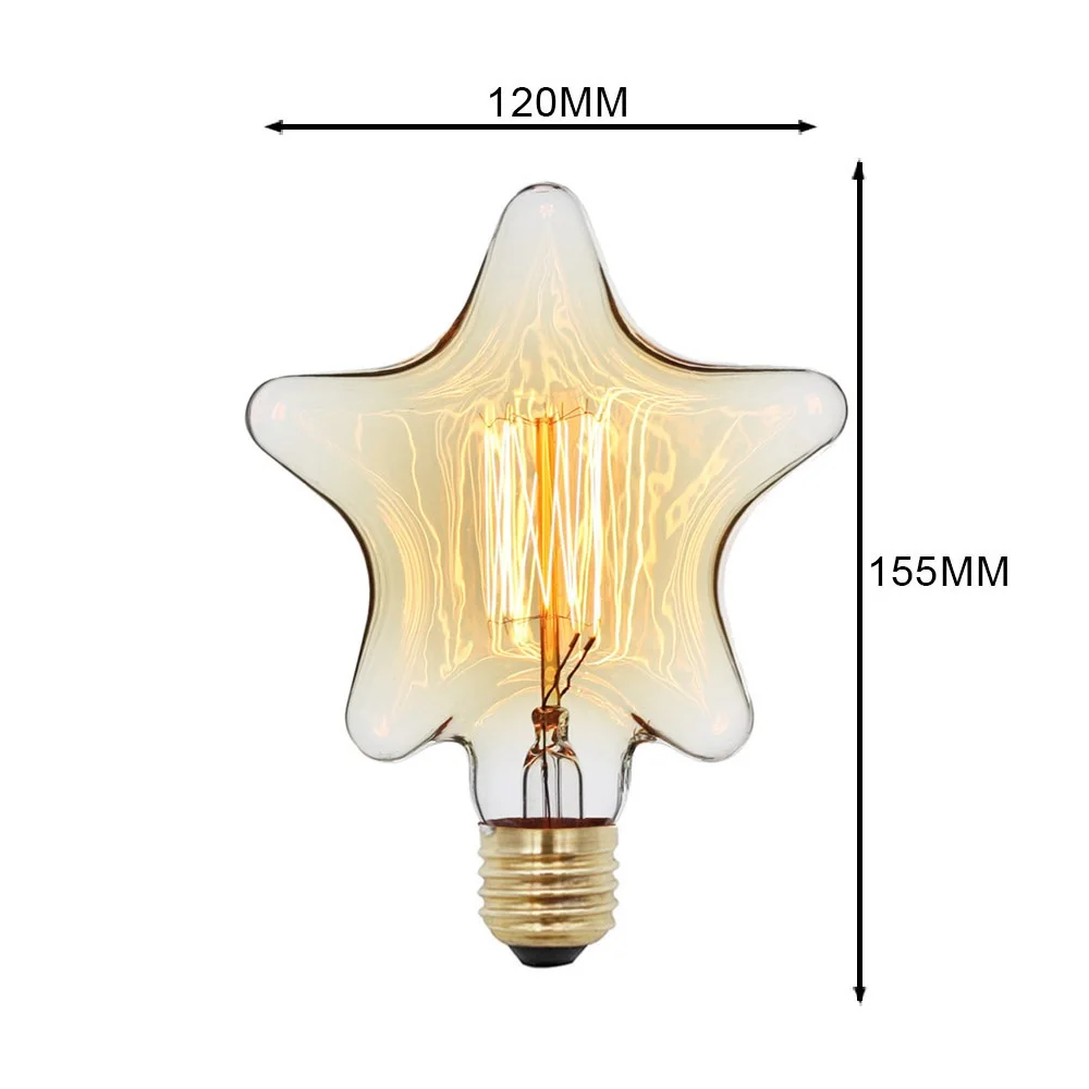 STAR IWHD A19 ST58 40 Вт Ampul Edison светильник E27 220 В Лофт промышленный Декор Lampara Ретро винтажная лампа ампула Bombilla Gloeilamp - Цвет: STAR