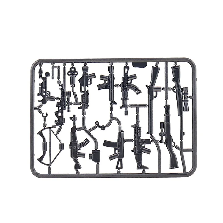 

1PCS Modern Weapon parts Building Blocks Military Weapons accessories City police playmobil SWAT mini figures Original Toys sets