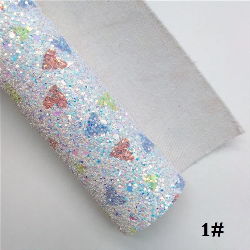 Glitterwishcome 21X29 см A4 размер Валентина кожа, сердца напечатаны Синтетическая кожа ткань винил для бантов, GM657A - Цвет: 1