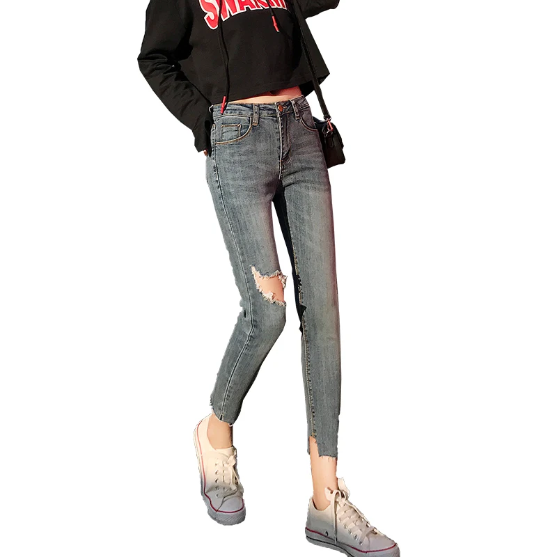 Женские модные повседневные джинсовые брюки FP25307 весна лето осень 2019|Узкие