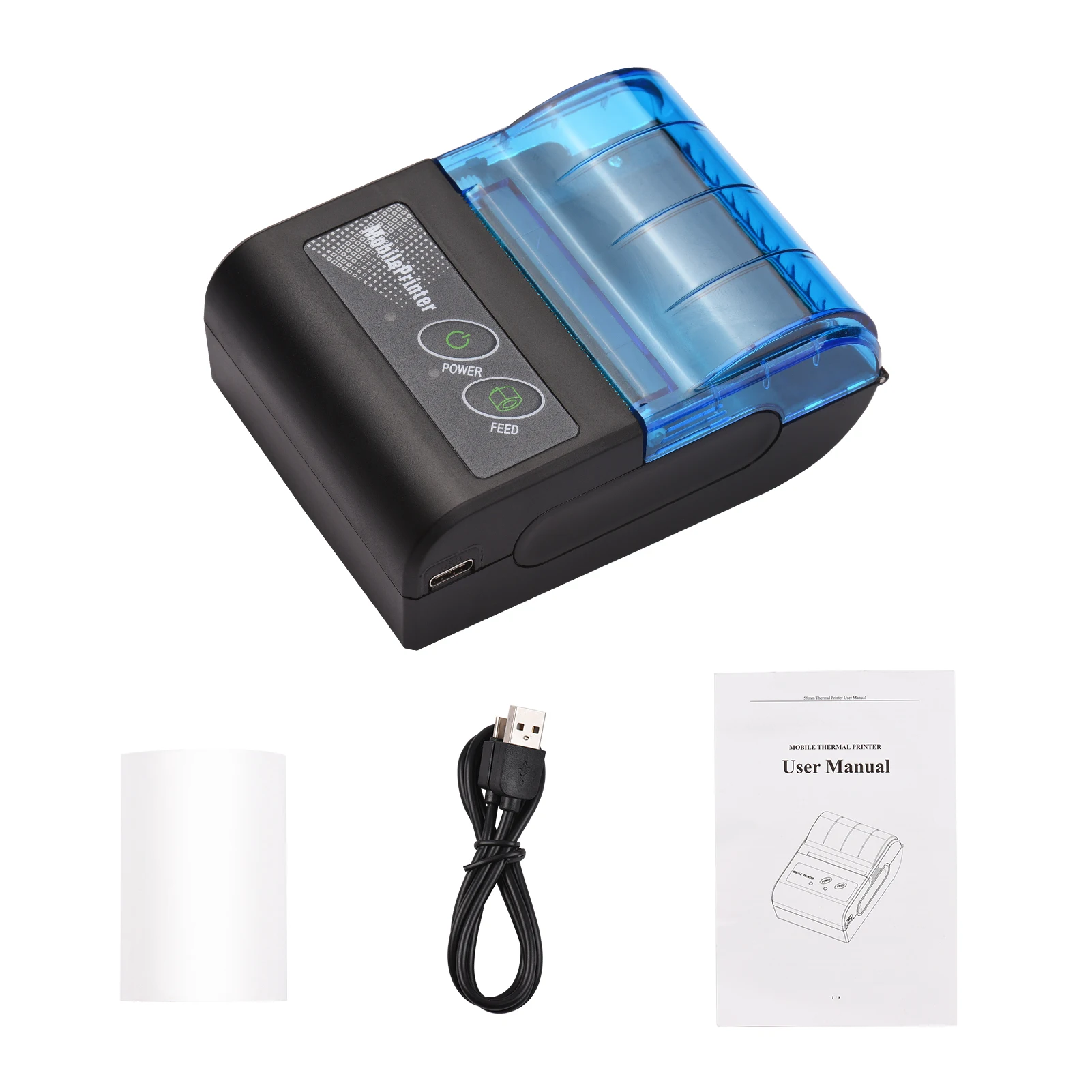 best small photo printer Mini Portable Thermal Printer 58mm 2inch Wireless Bluetooth-Compatible Printer Receipt Maker Mini Invoice Bill Printer 2022 New best small photo printer Printers