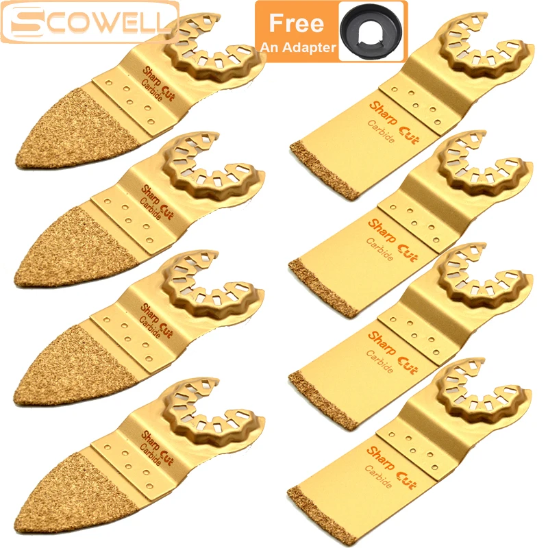 

30% OFF Tungsten Carbide Tile Grinding Edge Cutting 32mm SCOWELL Triangle and Straight Oscillating Plunge Saw Blades