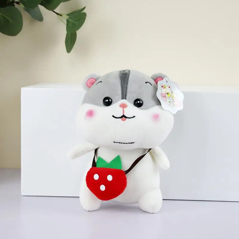 Новые милые фрукты хомяк плюшевые игрушки мягкие Kawaii Плюшевые подушки клубника арбуз ананас персик в форме куклы Детский подарок - Цвет: 2