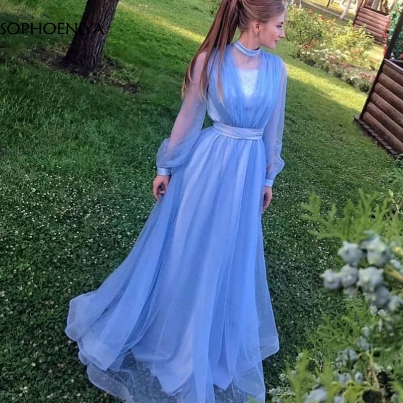 same as picture Новое поступление, вечернее платье трапециевидной формы с длинным рукавом,, Дубай, abiye gece elbisesi, официальное вечернее платье es, Длинные вечерние платья - Цвет: same as picture