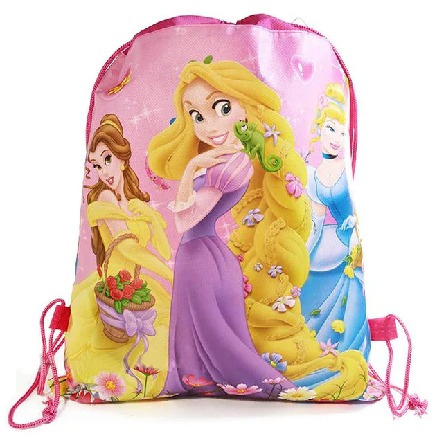 Детский рюкзак с героями мультфильмов disney, комплект для плавания, двухсторонний нетканый рюкзак на шнурке, водонепроницаемые дорожные сумки для хранения