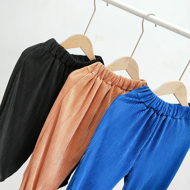 Летние противомоскитные штаны в Корейском стиле, новинка года, стильные мягкие дышащие штаны-фонарики для мальчиков и девочек модные повседневные штаны