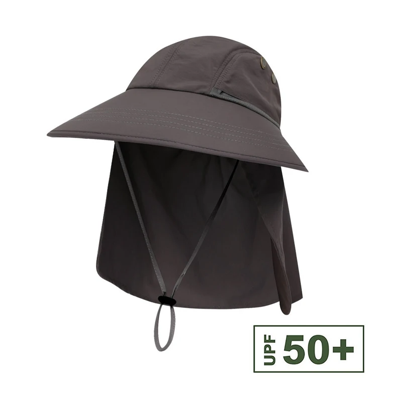 

Sun Hat Wide Brim UPF Sunshade Protection Packable Quick Drying Outdoor Fishing Ponytail Hats For Hiking Hunting Camping