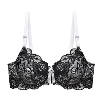 

Women's Bra Large Size Slim Comfortable Nylon Gather Underwear Sexy Lace Seamless Strap Ladies Bra