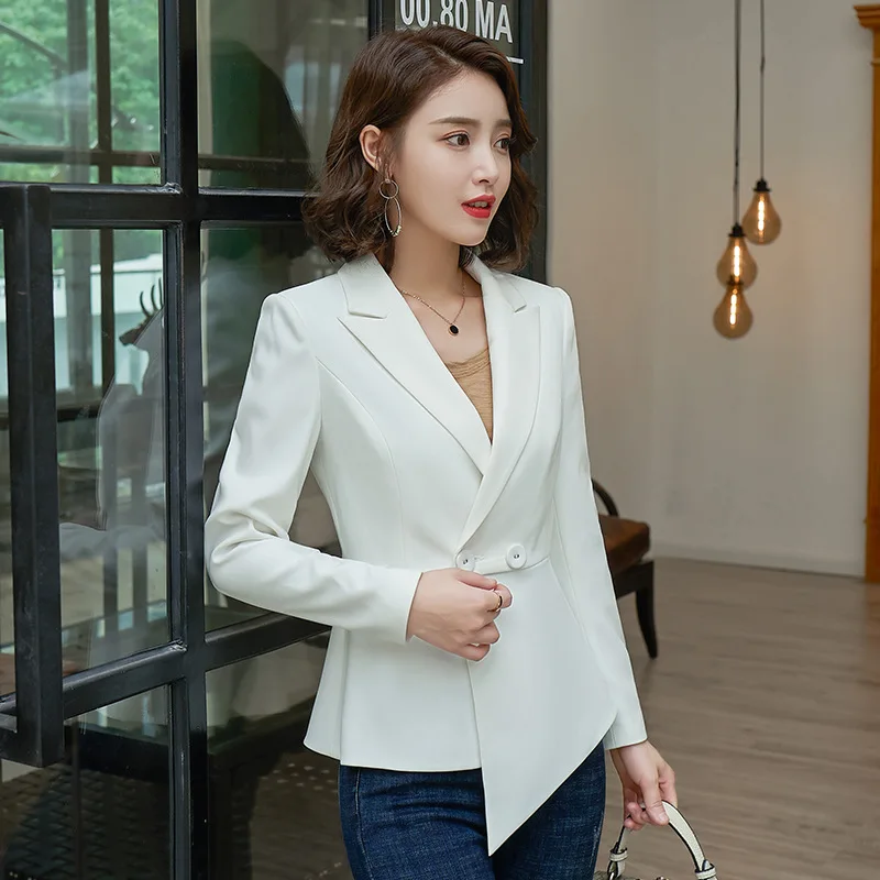 

Professional Solid Color Small Suit Coat Women's 2019 Autumn And Winter New Style Elegant Korean-style Slim Fit Slimming Long Sl