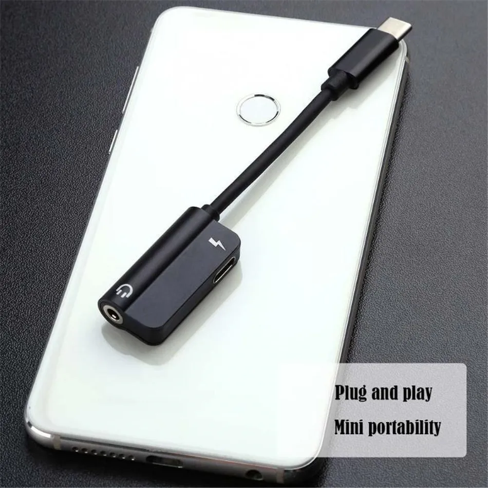 5pcs USB Type C to 3 5mm Jack Cable Headphone Plug Adapter Aux Audio cables for one plus 7 usb c music converter for huawei
