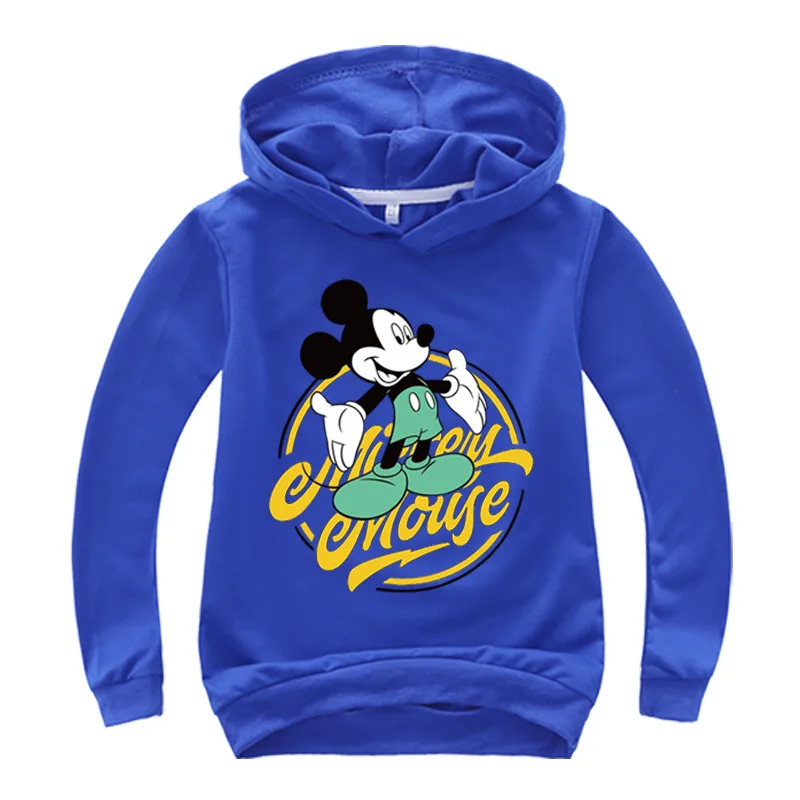 Свитшоты для мальчиков и девочек с Микки Маусом хлопковые детские толстовки