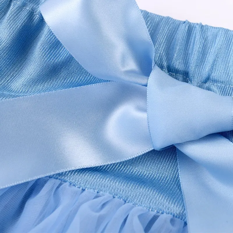 

Children CHILDREN'S DAY Performance Clothing Girls Tutu Princess Dress CHILDREN'S Modern Dance Skirt Mesh Dress Peace Blue