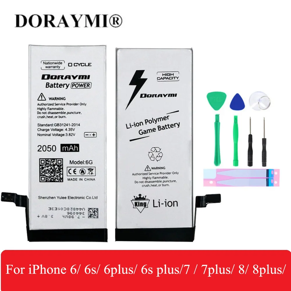 DORAYMI Phone Bateria for iPhone 6 6s 7 8 Plus Battery High Capacity